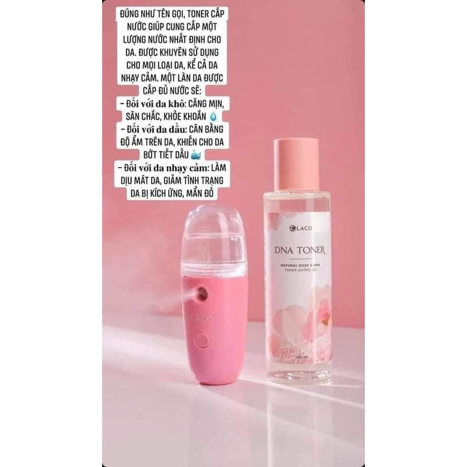 Nước hoa hồng 💝FREESHIP💝 Toner DNA Cấp ẩm gấp 3 lần hỗ trợ phục hồi lớp màng bảo vệ da - Máy phun sương tặng kèm 150ml | BigBuy360 - bigbuy360.vn