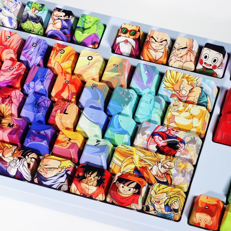 Dragon Ball Keycaps Cherry Profile Anime PBT DYE-SUB Bàn phím cơ học Keycap