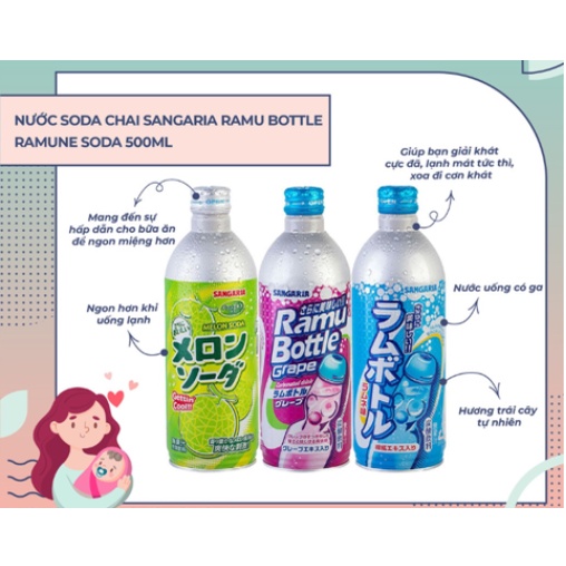 Nước Có Gas Sangaria Ramu Bottle 500ml