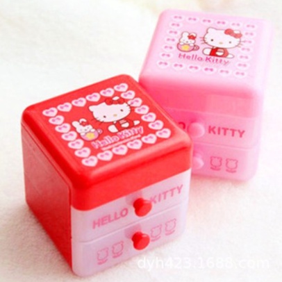 Set tẩy kitty kèm hộp có ngăn kéo T100 gôm cute dễ thương