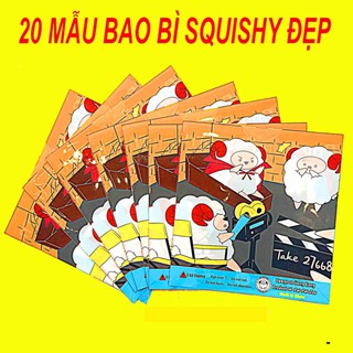 (12 MẪU) Bao bì squishy chính hãng nhiều kích thước, bao bì đựng bánh kẹo và nhiều vật dụng khác có dán mép