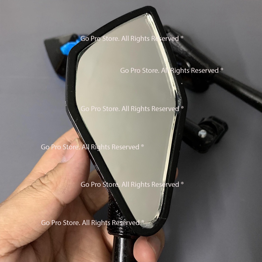 Gương Chiếu Hậu KIỂU 5 CẠNH Chân 10 Ly Ren Suôi Mã G1117 (Kính Trái)