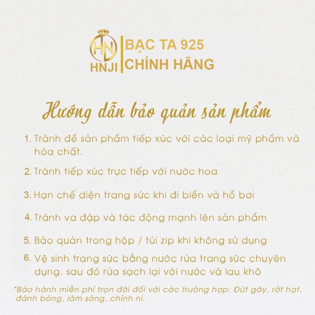 Nhẫn nữ bạc ta 925 HNJI đính đá cao cấp sang trọng đá chủ 10 ly - HN013