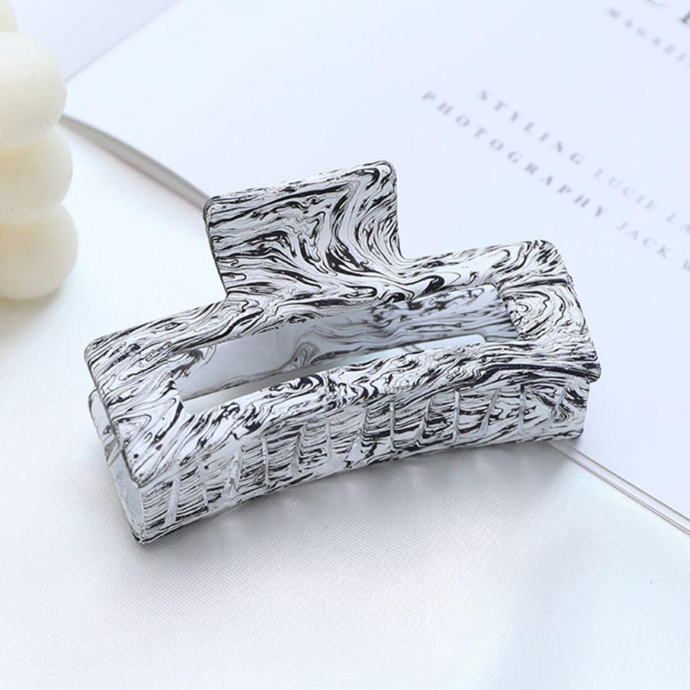 Kẹp tóc hỗ trợ rửa mặt Rửa Mặt Acrylic In Họa Tiết Mực In WMES15H Phong Cách Hàn Quốc Cổ Điển