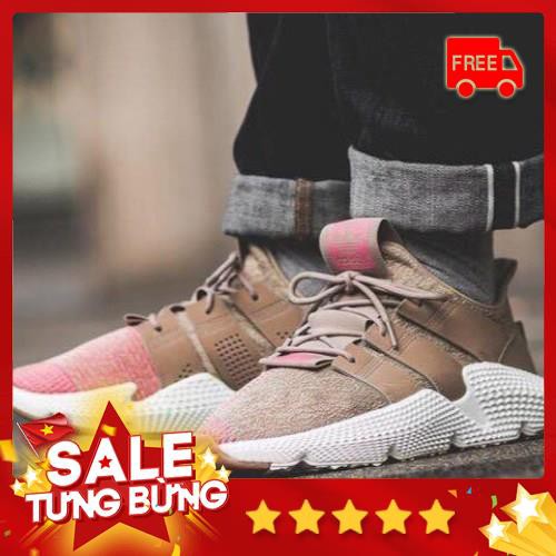 Giày Thể Thao Pro Xám Kẻ Hồng - Freeship Từ 150K