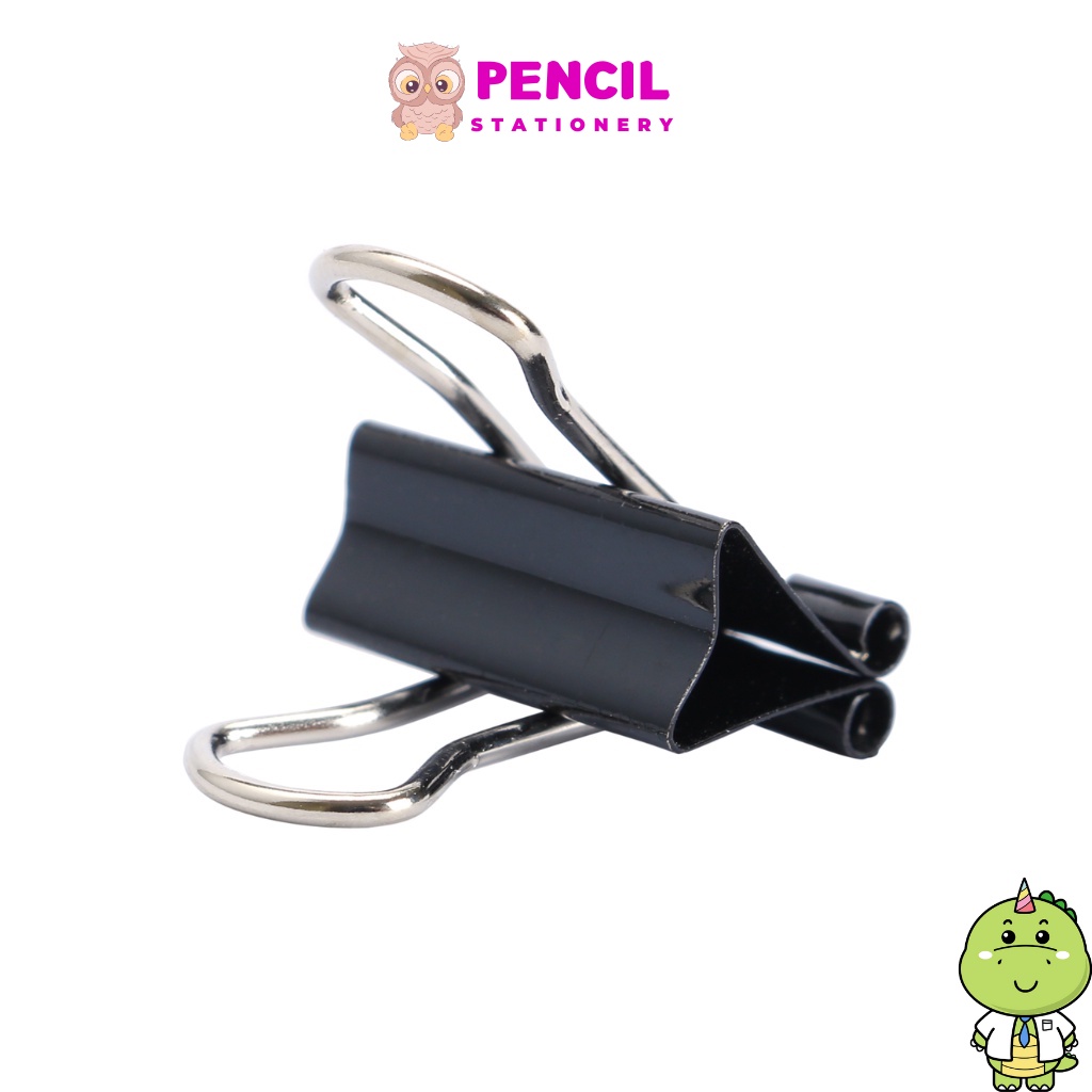 Kẹp Bướm,Kẹp Giấy Echomax Màu Đen Các Cỡ 15mm-51mm (Hộp 12 Cái)