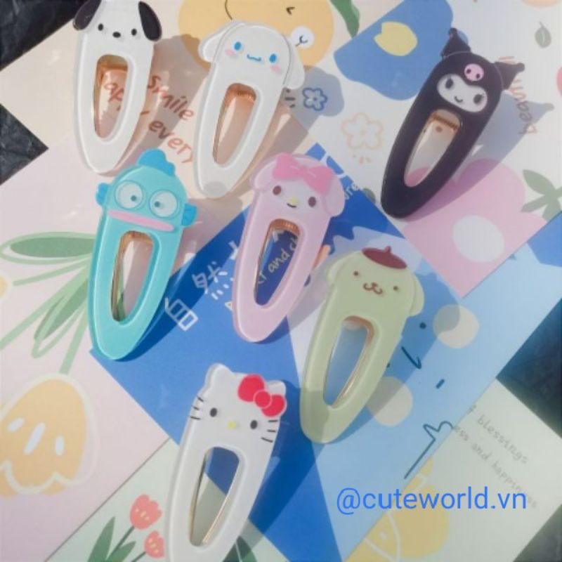Kẹp Tóc Hoạt Hình Cinnamoroll Kuromi My Melody