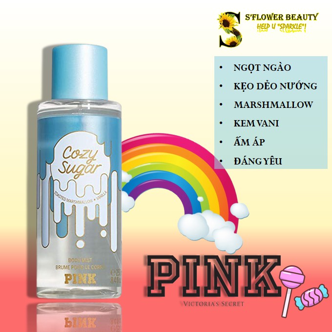 🌸 PINK | 🍭 Xịt Thơm Toàn Thân Victoria’s Secret PINK Body Mist (250ml) - Fresh Vanilla | Pink Coconut | Cozy Sugar | Thế Giới Skin Care
