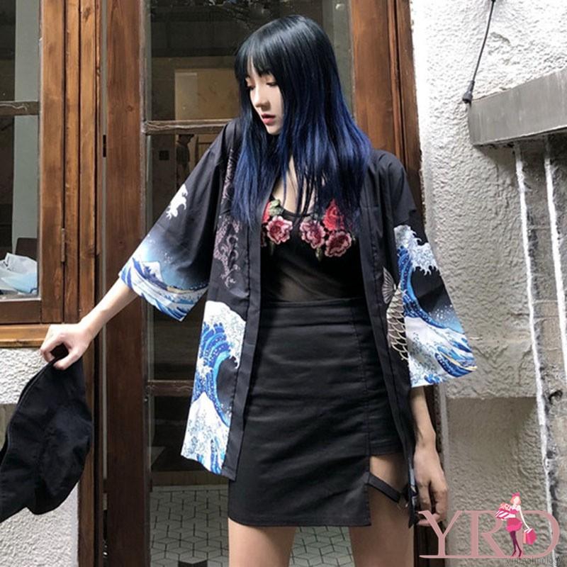 Áo khoác kimono phong cách Harajuku họa tiết độc đáo thời trang cho nữ | BigBuy360 - bigbuy360.vn
