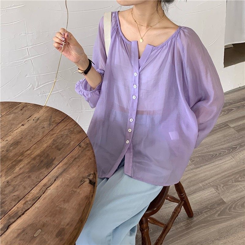 Áo Nữ Đẹp Voan Tơ Tay Phồng, Áo Nữ Trẻ Trung, Phong Cách Hàn Quốc, Hàng Loại 1, Ảnh Thật | BigBuy360 - bigbuy360.vn
