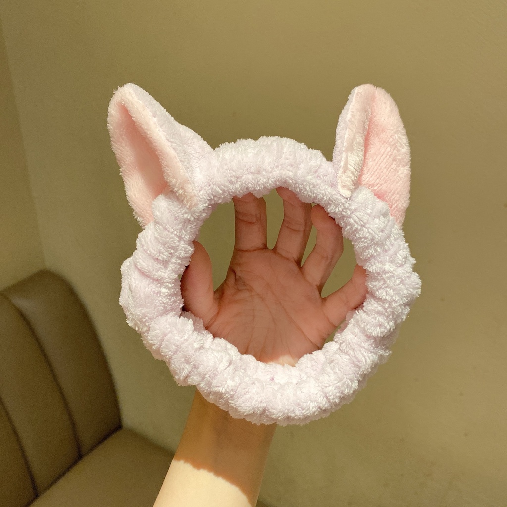 Băng Đô Rửa Mặt Tai Mèo Nữ, Băng Đô Trang Điểm Tai Meo Cute Hàn Quốc Đẹp
