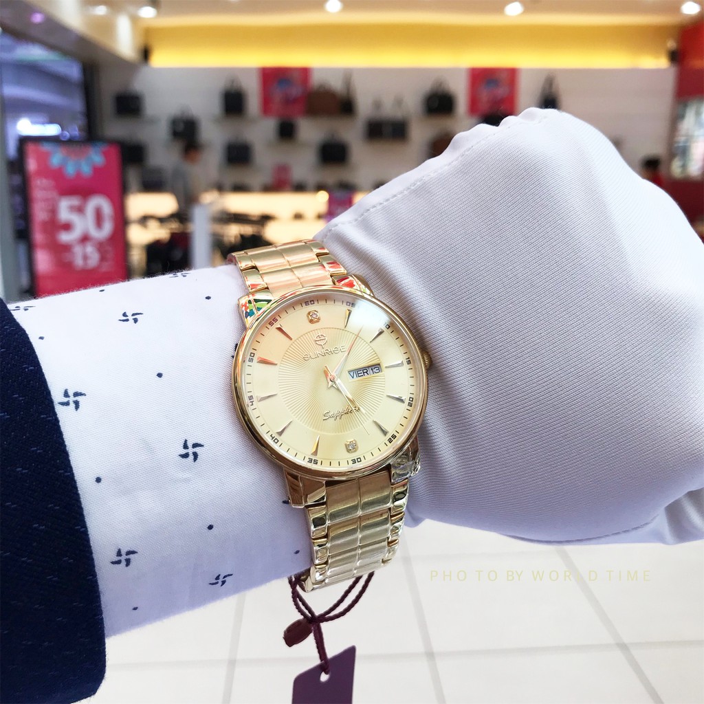 Đồng hồ nam sunrise DM747SWC  chính hãng full box  sapphire chống xước , chống nước, bảo hành 3 năm | BigBuy360 - bigbuy360.vn