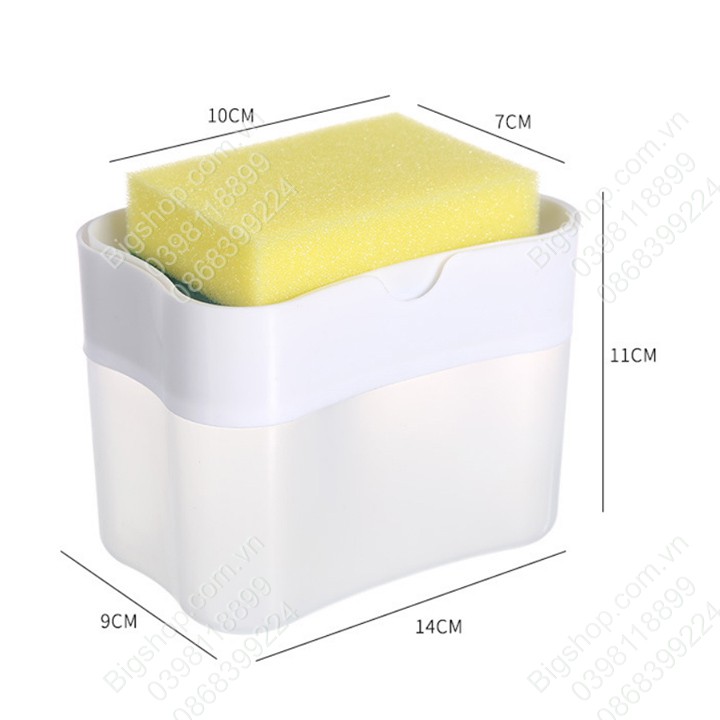 Hộp đựng nước rửa chén bát thông minh kèm miếng xốp