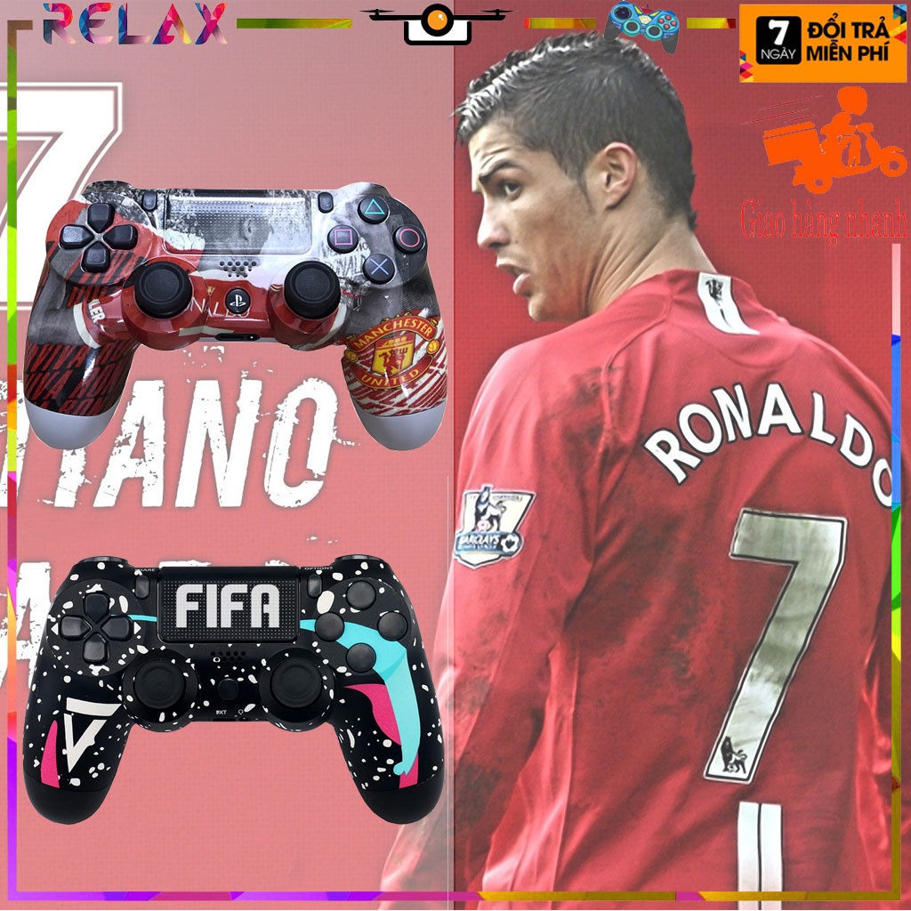 Tay cầm chơi game Fifa online 4 giá rẻ chơi game PC - Laptop, Double Sock 4 Version Ronaldo - Man Utd - chính hãng