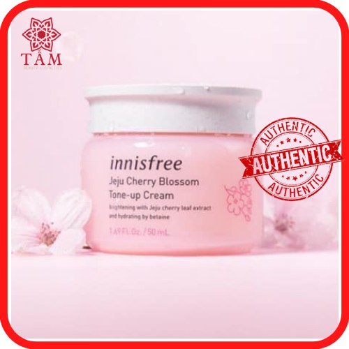 [ ❤️HÀNG AUTH ❤️] Kem Dưỡng Trắng Da Innisfree Nâng Tone Tức Thì - Jeju Cherry Blossom Tone up cream