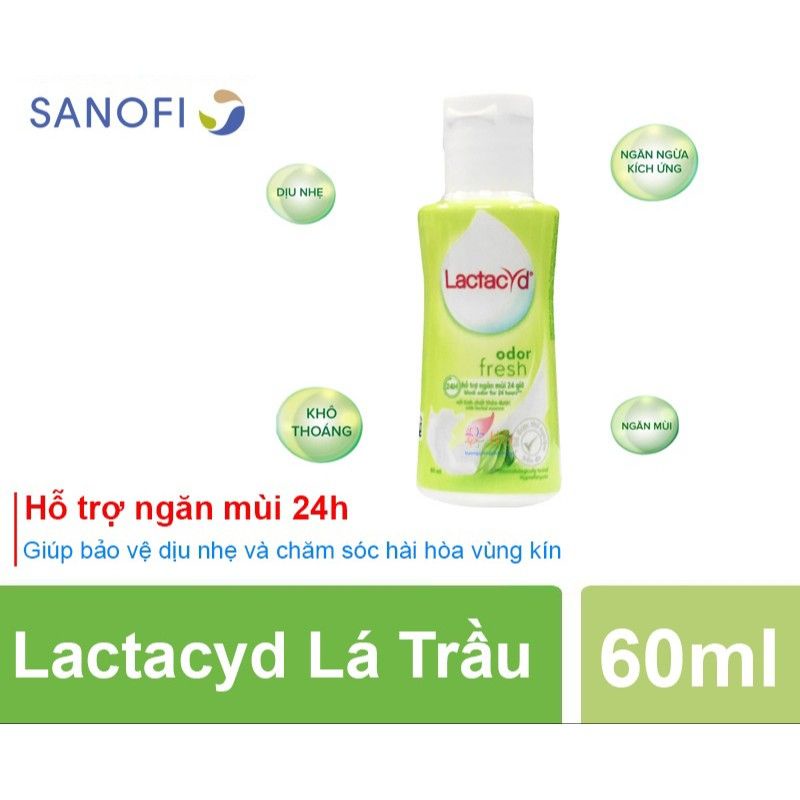 Dung Dịch Vệ Sinh Phụ Nữ Lactacyd 60ML Lá Trầu Không