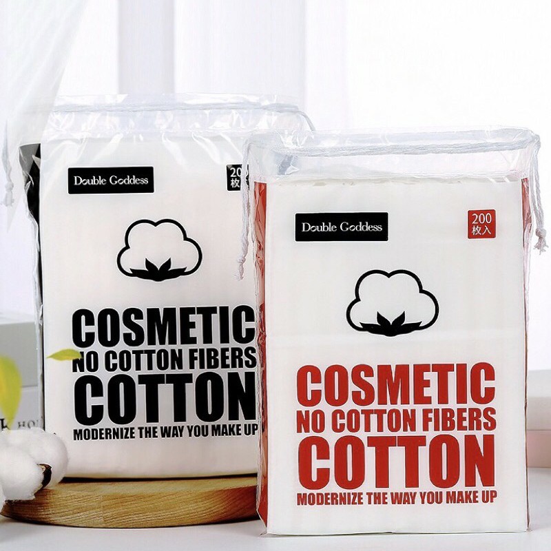 Bông tẩy trang - túi 200 miếng bông tẩy trang cotton 2 mặt loại mới (BTT200)