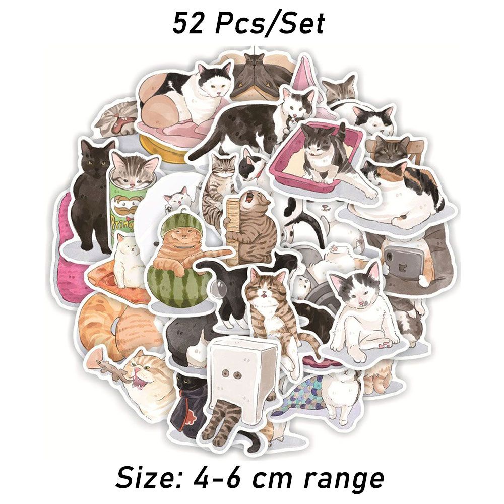 Sticker dán tường chống thấm nước họa tiết mèo dễ thương bắt mắt