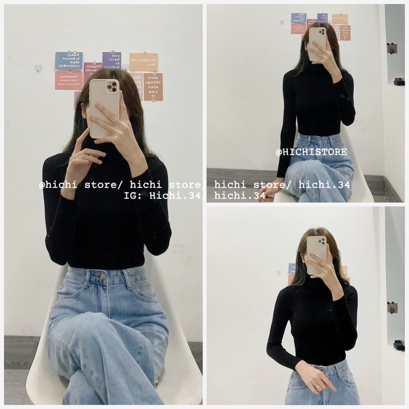 áo len cổ lọ body xịn ẢNH THẬT VIDEO mùa đông hichi | BigBuy360 - bigbuy360.vn