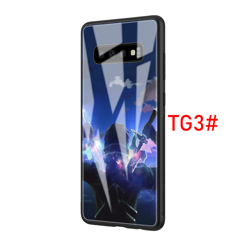 Ốp Lưng Kính Cường Lực In Hình Sword Art Online Nhật Bản Cho Realme C3 Q 3 5 Pro 5i 5s 6 6i X2 Xt D83