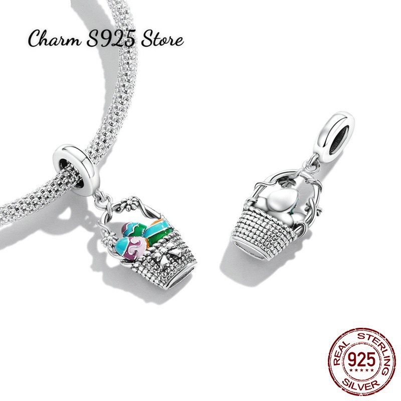 CHARM TREO CHIẾC GIỎ BẠC S925 CAO CẤP HÀNG CHÍNH HÃNG