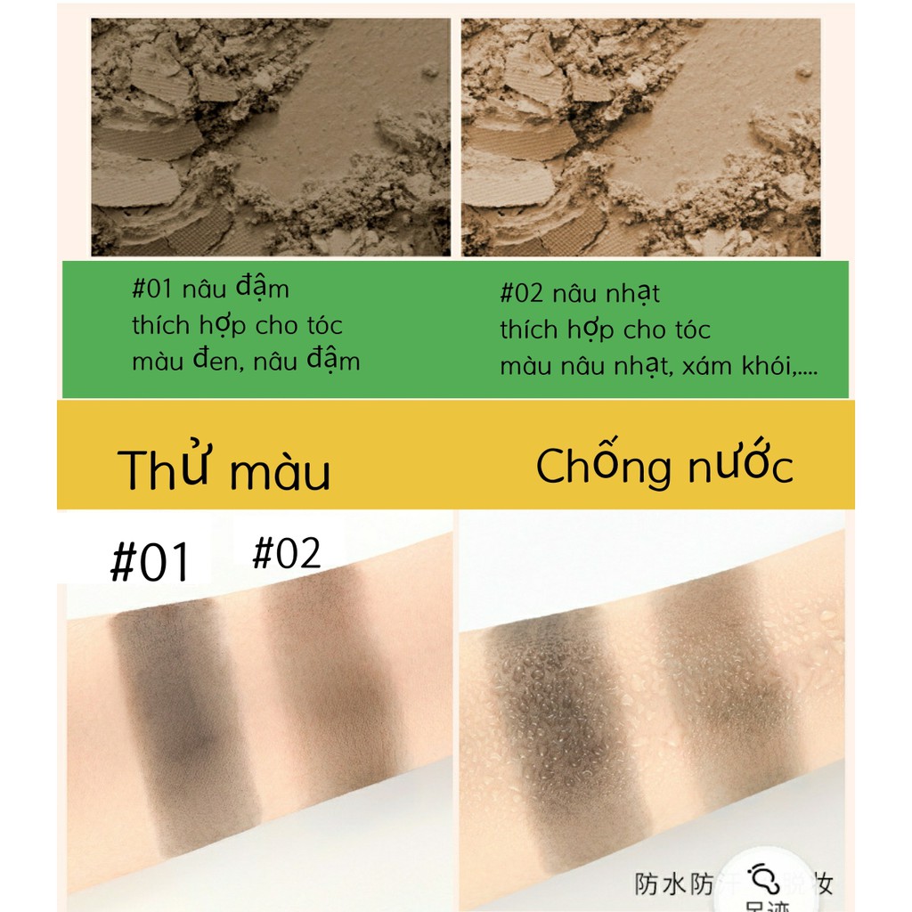 Phấn phủ che khuyết điểm tóc/ phấn che hói Maycreate/ Hair Line Shadow Powder | BigBuy360 - bigbuy360.vn