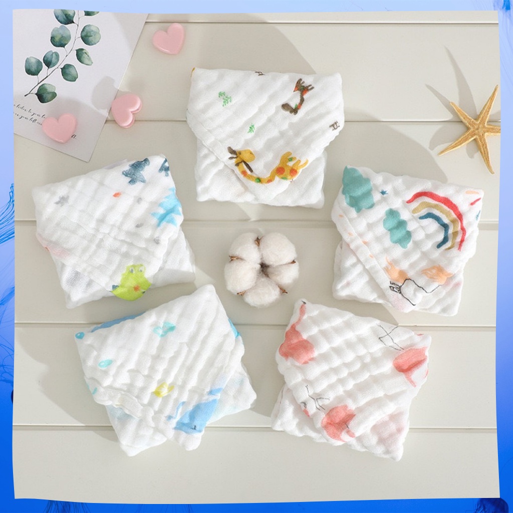 Sét 5 Yếm Xô Tam Giác Organic Khăn Yếm Tam Giác Cotton Giữ Ấm Cổ Nhiều Mẫu Xinh Cho Bé Babibu