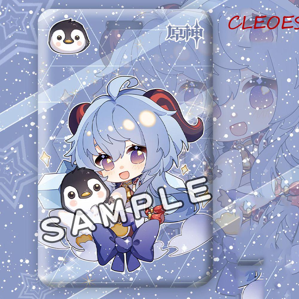 Bao Đựng Thẻ Tên Bằng Kim Loại Họa Tiết Hoạt Hình CLEOES Genshin Va Chạm Cho Nữ