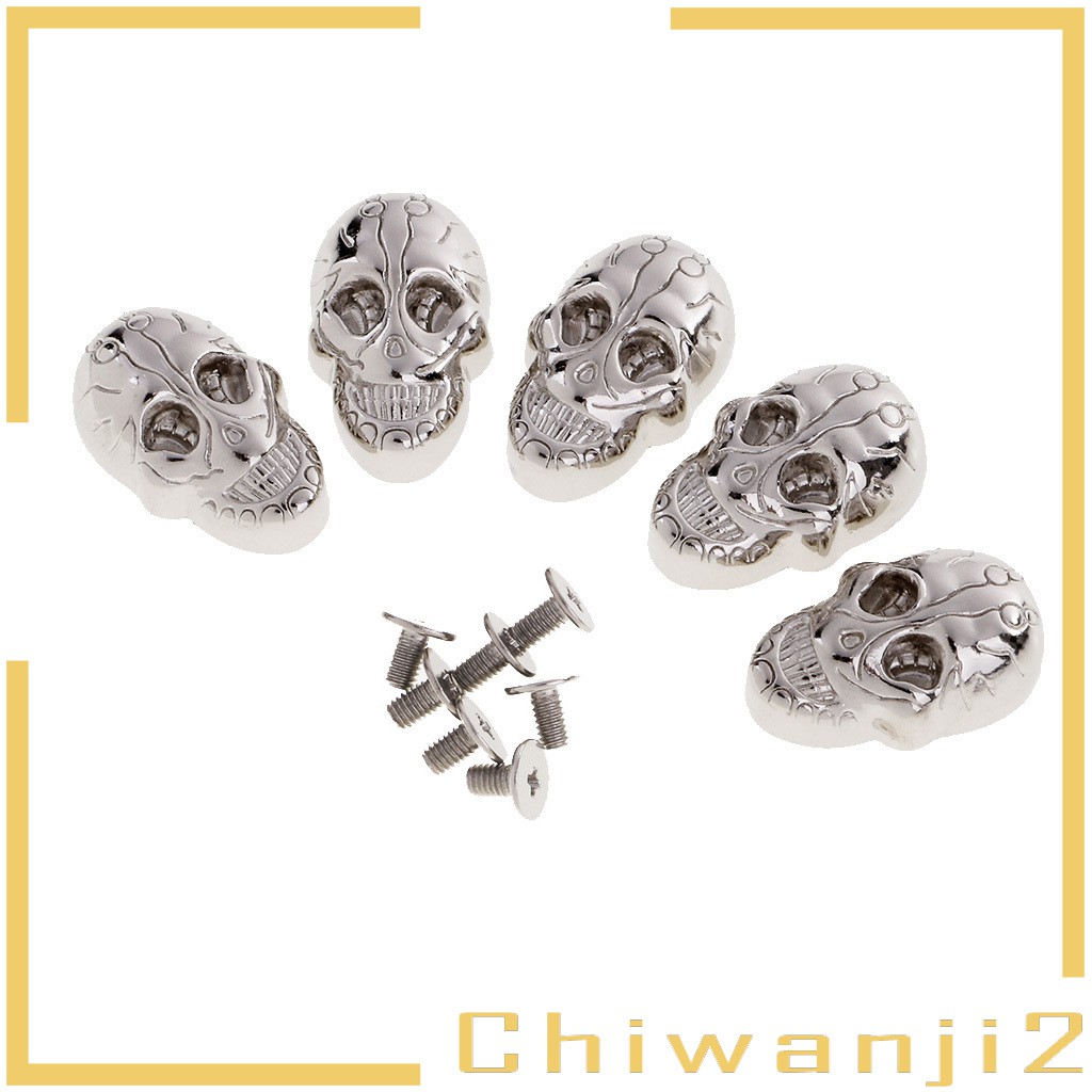 Set 5 Đinh Tán Hình Đầu Lâu Bằng Đồng Trang Trí Túi Xách / Giày Da / Giày Cao Gót