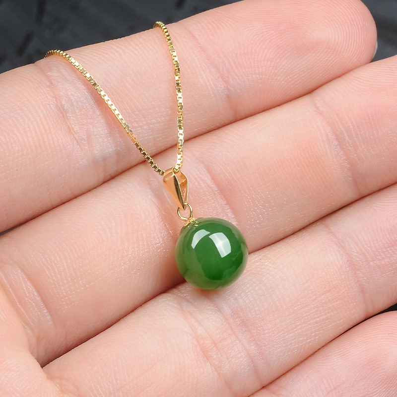 Vòng Cổ Choker Tông Vàng Mặt Đá Ngọc Lục Bảo Xanh Lá Thời Trang Cho Nữ