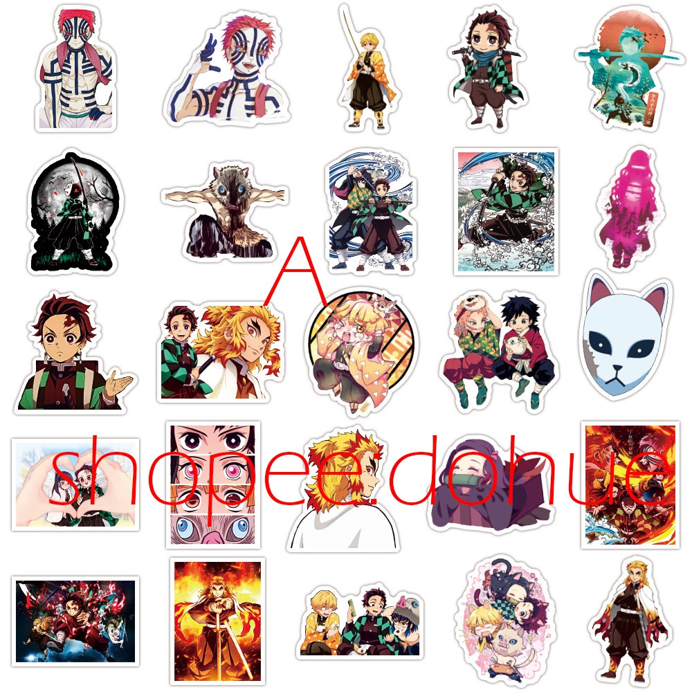 Mua Set 50 Sticker Hình Dán Thanh Gươm Diệt Quỷ Kimetsu no Yaiba giá rẻ ...