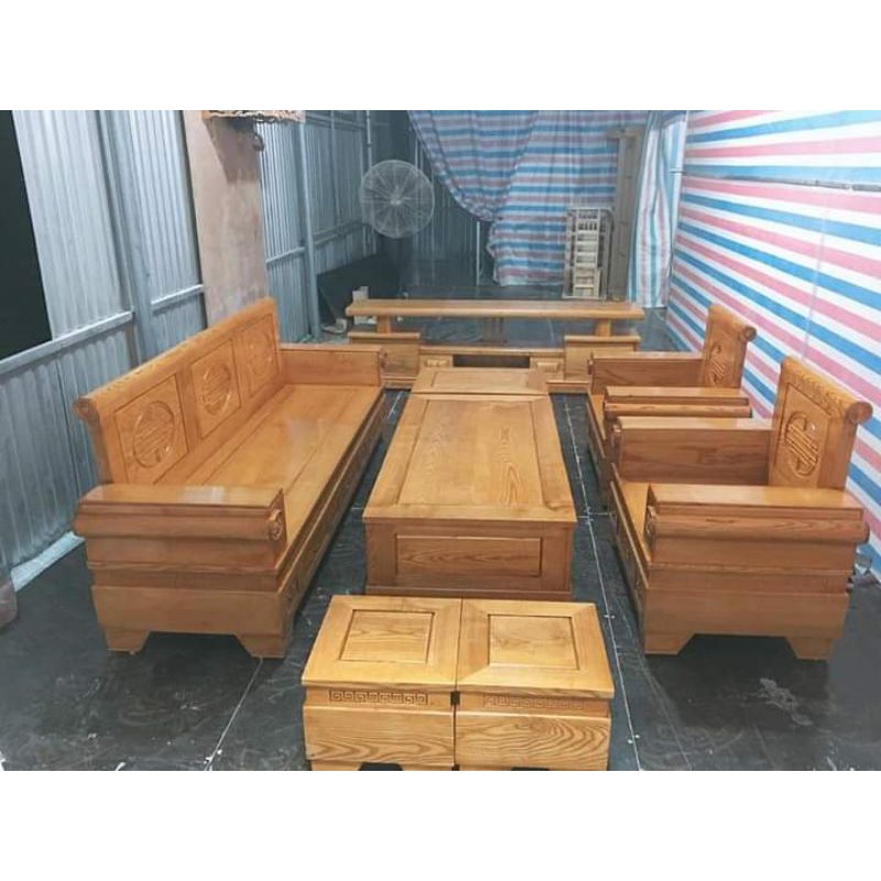 Bộ Sofa Gỗ Sồi mẫu P H Á O giá 13tr500 0976696567