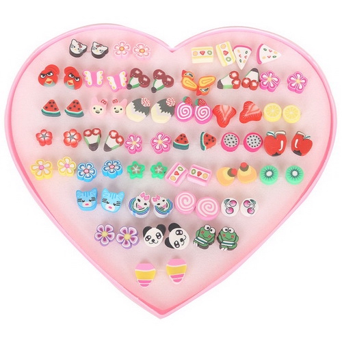 Bộ 36 đôi bông tai đính đá pha lê thời trang thanh lịch cho nữ (có hộp)