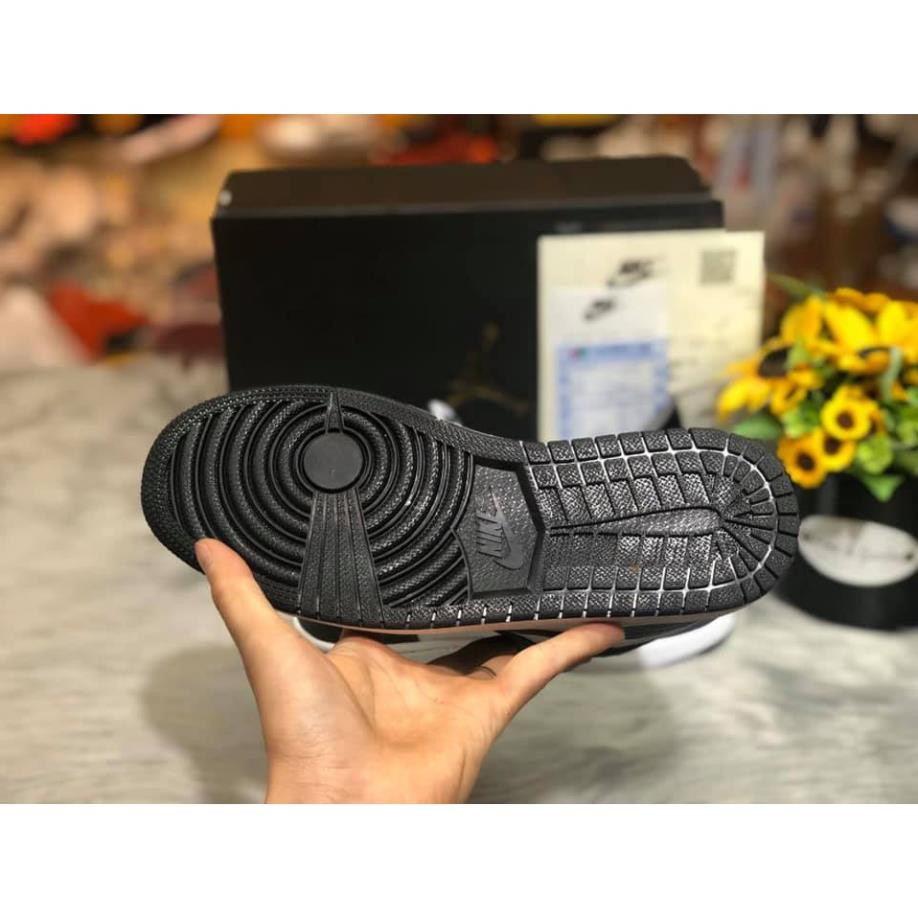 ✅ Giày thể thao sneaker nam nữ jordan 1 high cổ cao màu đen trắng phản quang đế trắng ✅ | BigBuy360 - bigbuy360.vn
