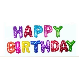 Bộ chữ Happy Birthday bong bóng