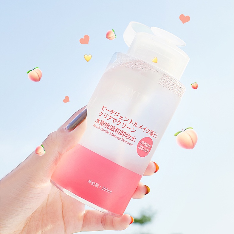 [Hàng mới về] Nước tẩy trang Heyxi hương đào dịu nhẹ làm sạch sâu không dầu 300ml