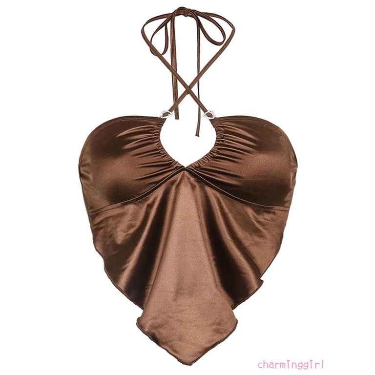 Áo croptop hai dây màu trơn gợi cảm cho nữ