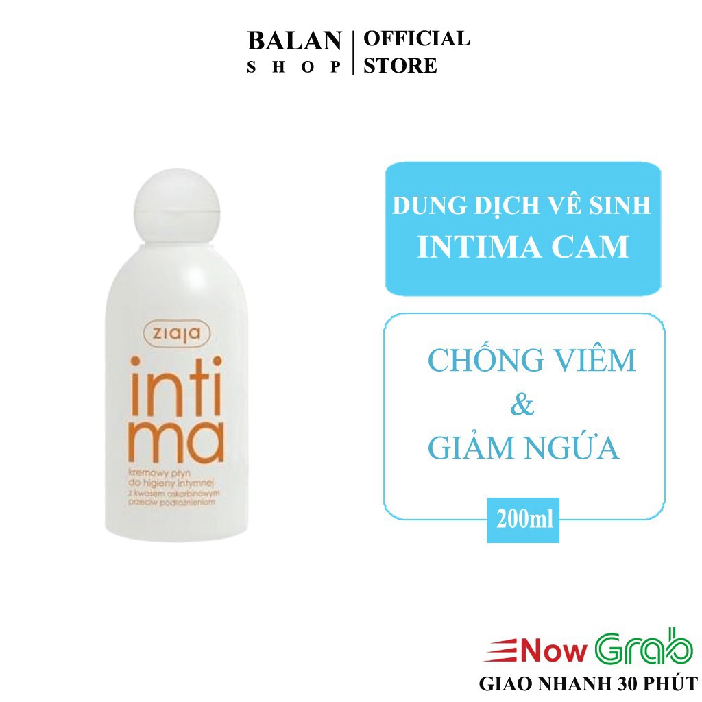 DUNG DỊCH VỆ SINH PHỤ NỮ INTIMA ZIAJA - BỔ SUNG AXIT ASCORBIC 200ml