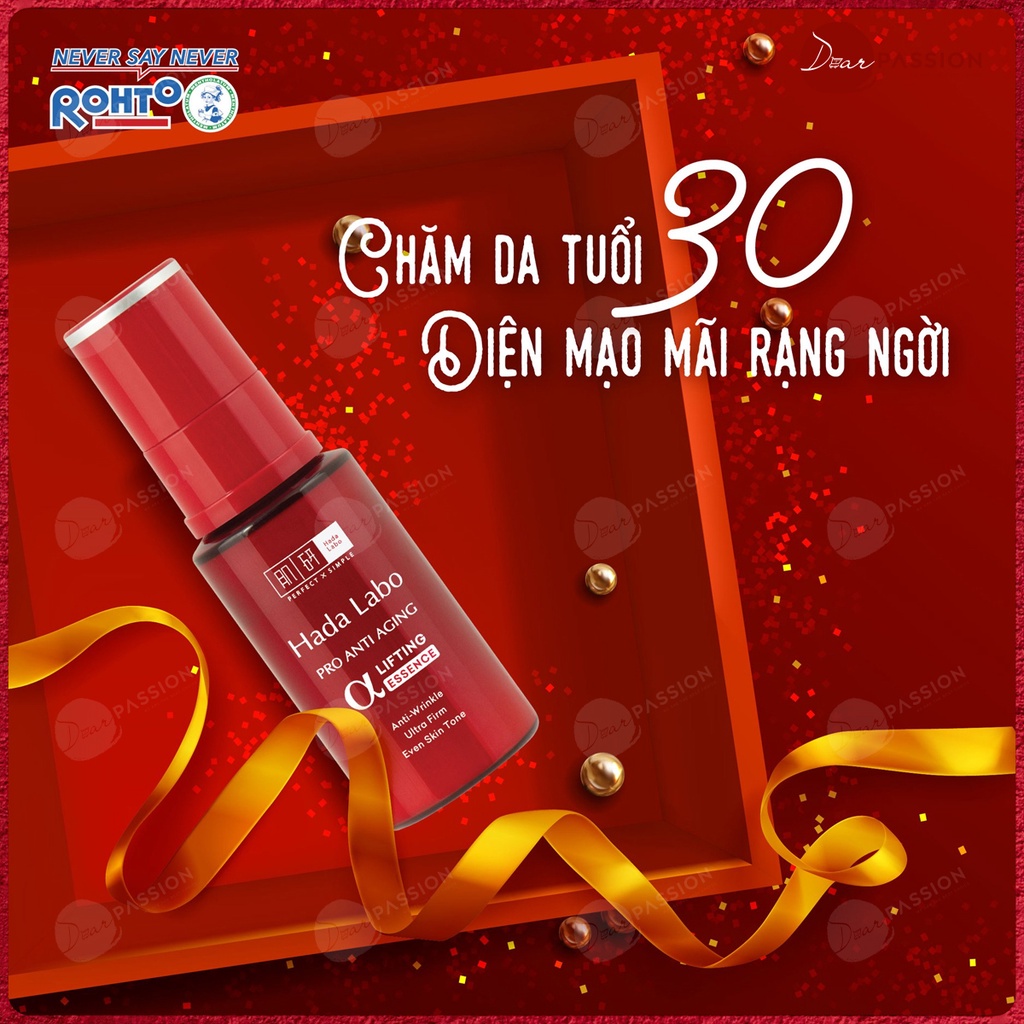 Tinh Chất Hada Labo Màu Đỏ Chuyên Biệt Chống Lão Hóa, Mờ Nếp Nhăn - HadaLabo Pro Anti Aging α Lifting Essence 30g