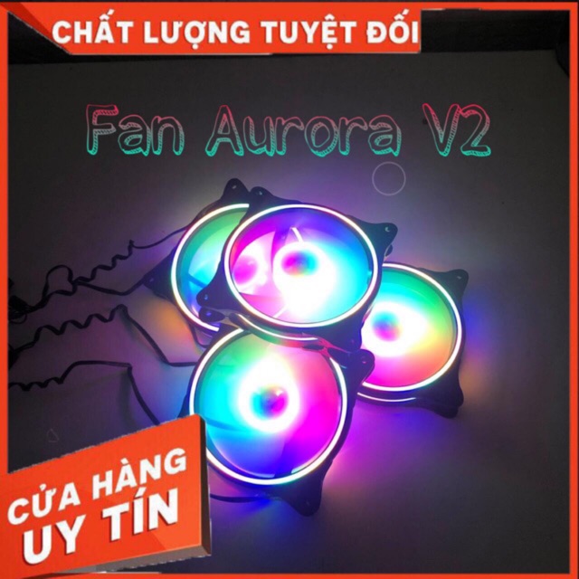 [MƯA SALE] Fan Aurora V2 RGB quạt làm mát và tăng tuổi thọ PC