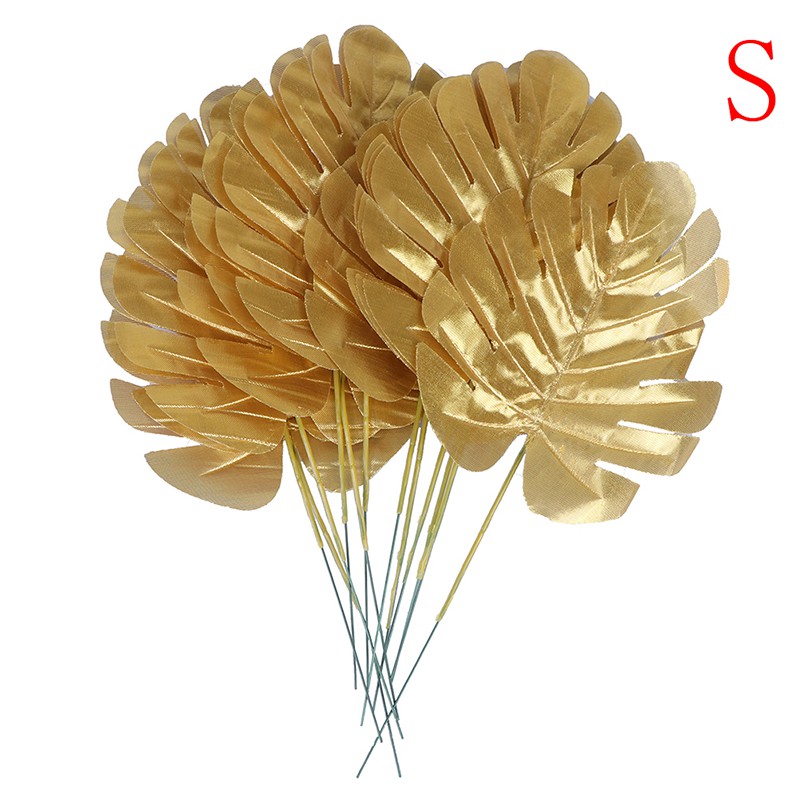 Set 12 lá trầu bà nhân tạo màu vàng đồng trang trí tiệc đám cưới sáng tạo