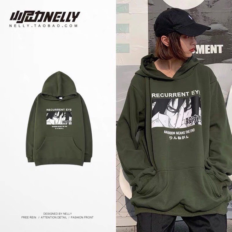 Áo Hoodie nỉ bông NELLY 1987 dáng unisex form rộng RECURRENT EYE 24 100