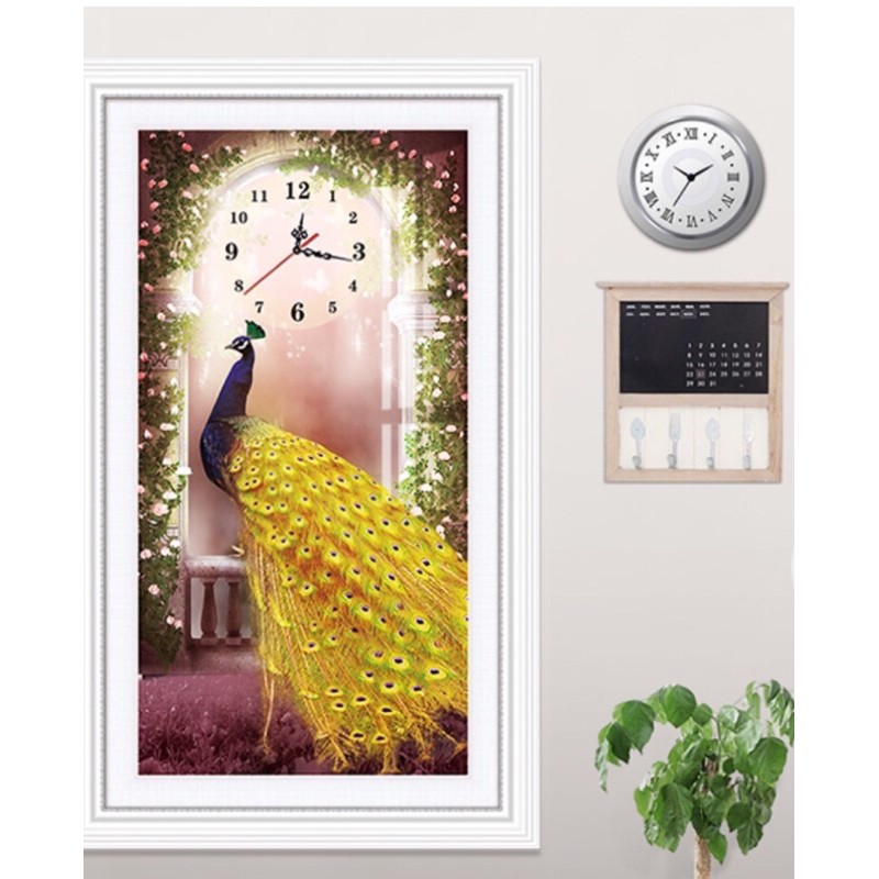 Tranh đính đá Đồng Hồ Công Lg1307 (50x90) chưa đính