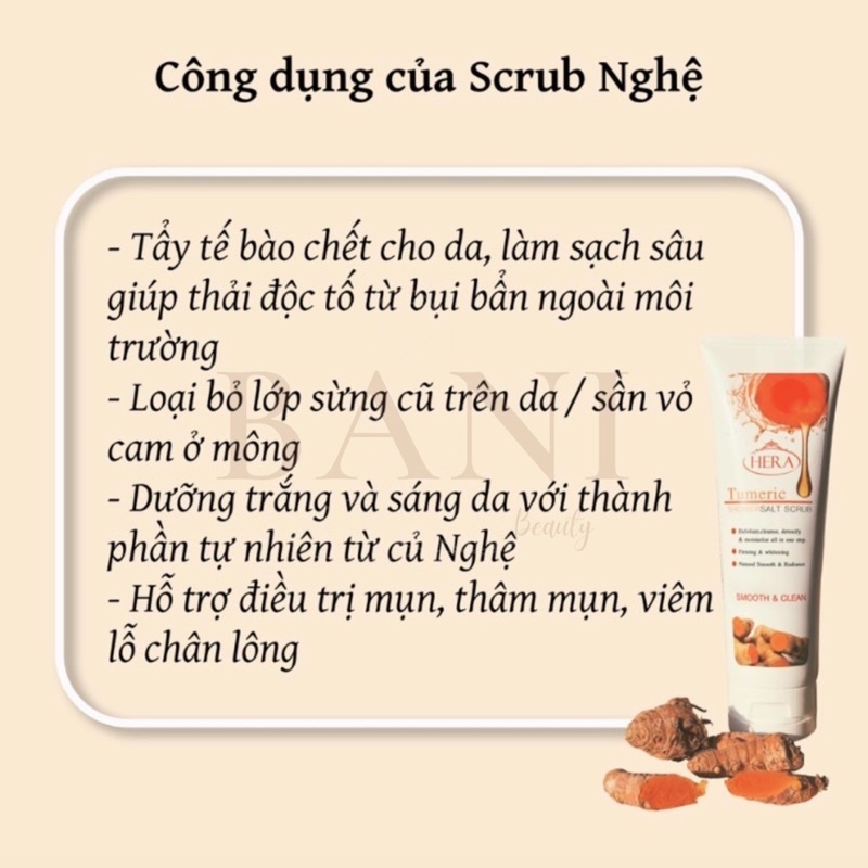 Muối Tấy Tế Bào Chết Nghệ Tây Dưỡng Da Cơ Thể Mịn Màng Hera Scrub