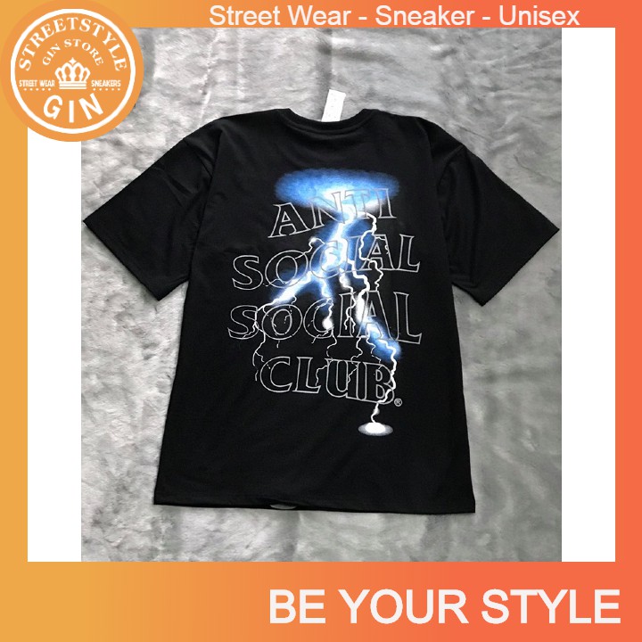 ÁO THUN TAY LỠ ANTI SOCIAL TIA SÉT UNISEX - Gin Store (ginstore3)