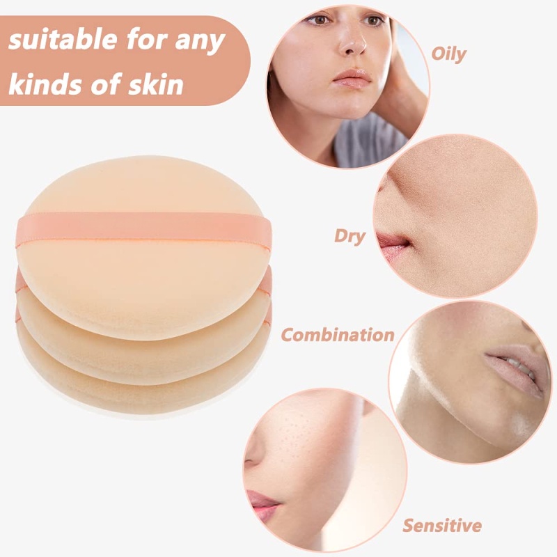 Mút Trang Điểm Mềm Mại Hình Tròn Có Thể Giặt Được
