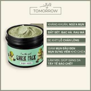 Mặt Nạ Đất Sét Bạc Hà Shrek Pack I’m The Real Sạch Bã Nhờn Đẩy Bụi Bẩn 110g