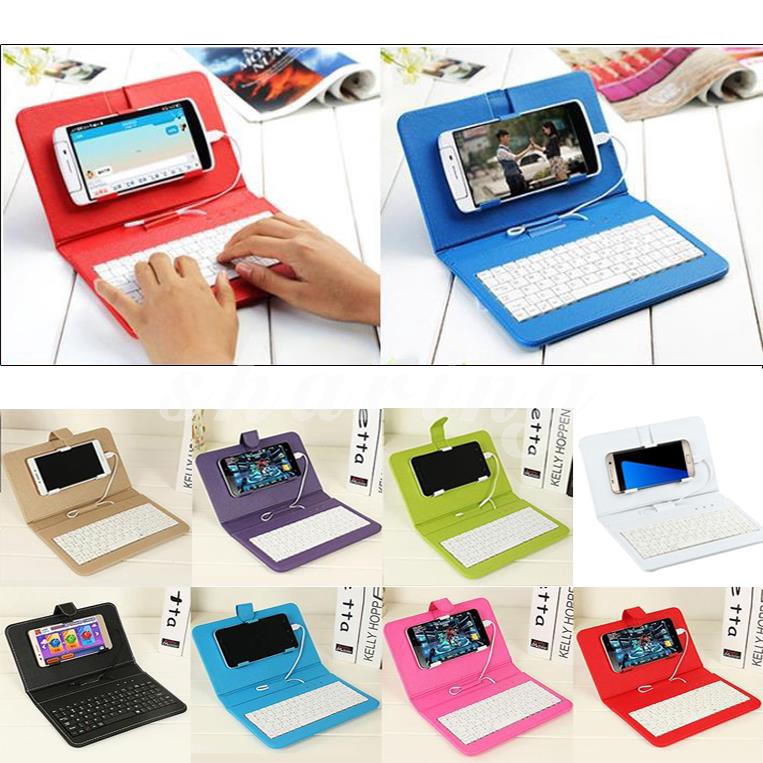 Bao da có bàn phím có dây cho điện thoại OTG Andriod (xả bán)