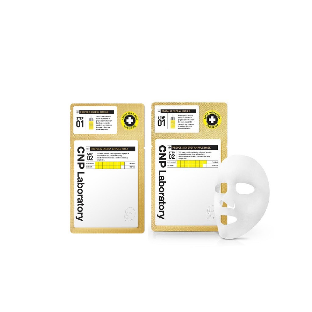 Combo 2 Mặt nạ keo ong tái tạo da 2 trong 1 CNP Laboratory Propolis Energy Ampule 2-Step Mask 41.5ml