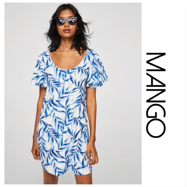 Đầm dáng suông mang0 ruffle sleeve dress vnxk